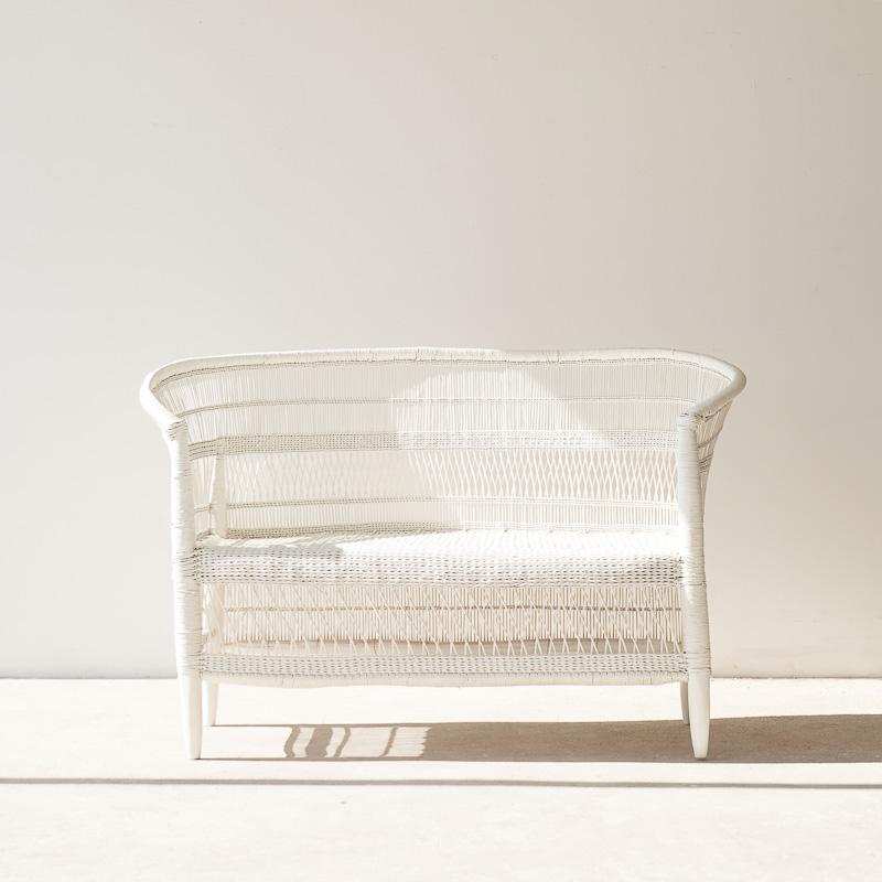 Malawi Woven Double Seater White